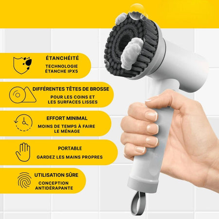 Brosse De Nettoyage Électrique Portable 5-en-1 (5 Têtes différentes)